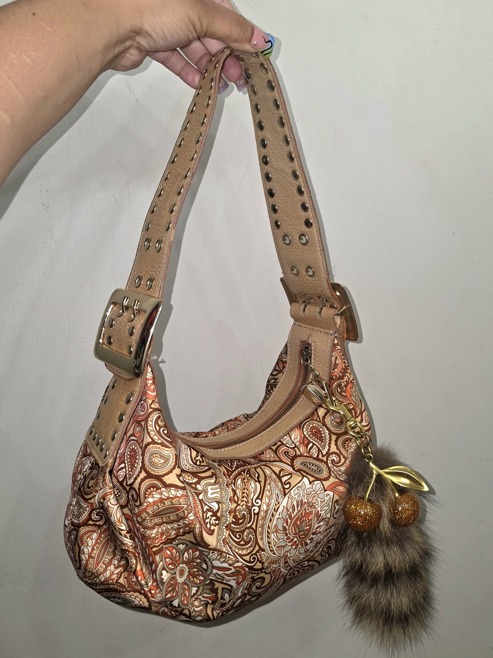 Kathy Van Zeeland Studded Paisley Purse